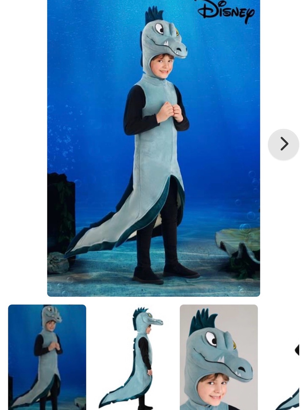 Disney flotsam eel Costume with Dark Blue Accents